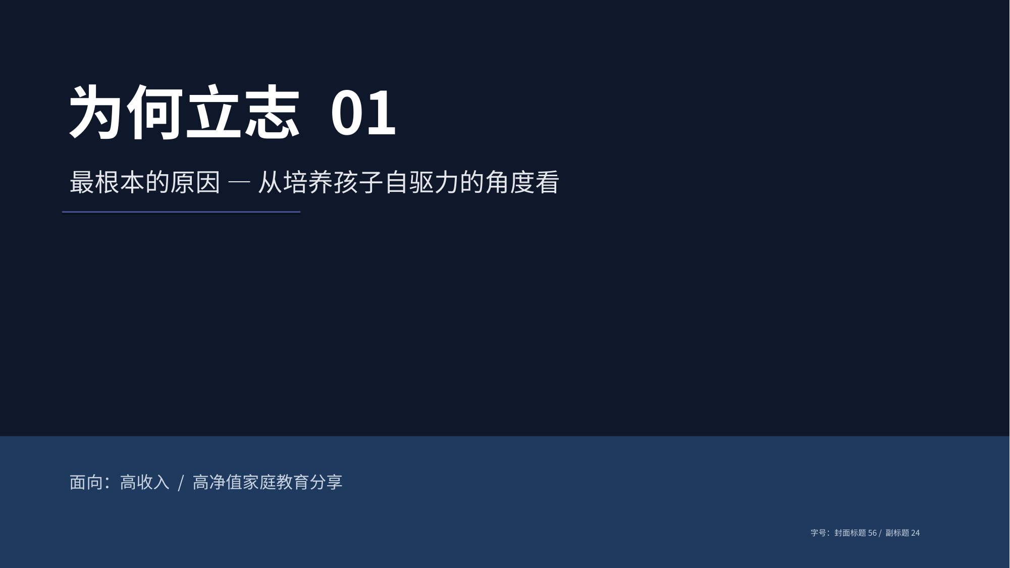 为何立志01 · 最根本的原因 — 封面